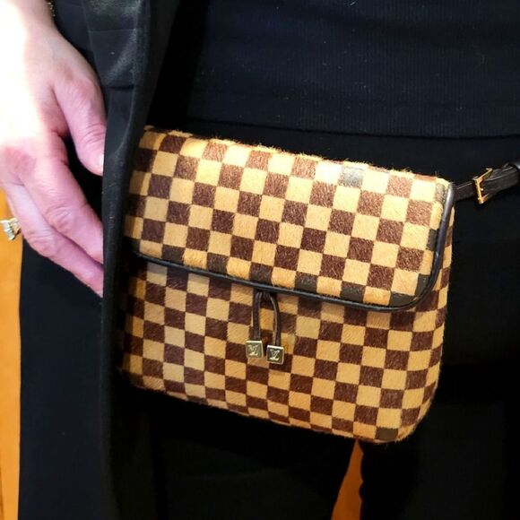 Louis Vuitton Gazelle Damier Ssivage Pony Hair Crossbody/Belt Bag - Picture 1 of 16